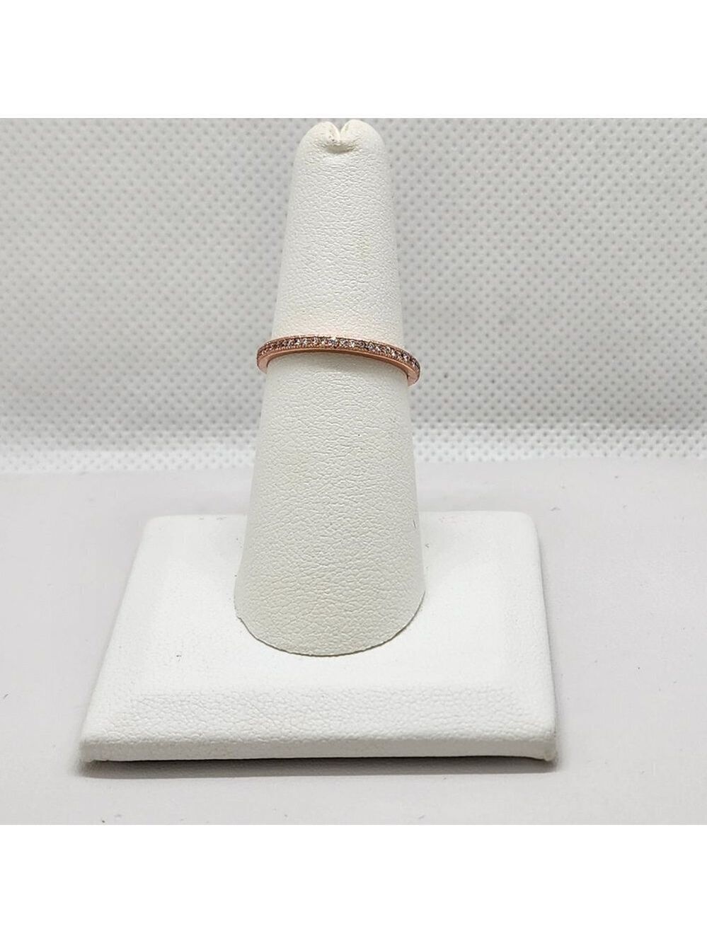 Brand New Sterling Silver 925 Rose Gold Eternity Ring